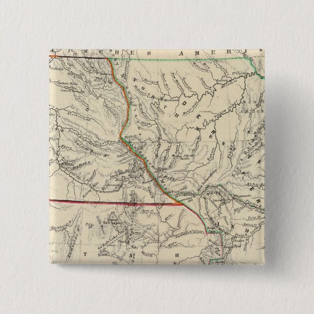 Macaron Carré 5 Cm Sud-Ouest des États-Unis (Devant)