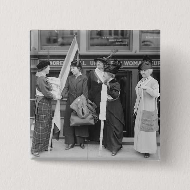 Macaron Carré 5 Cm Suffragettes, 1914 (Devant)