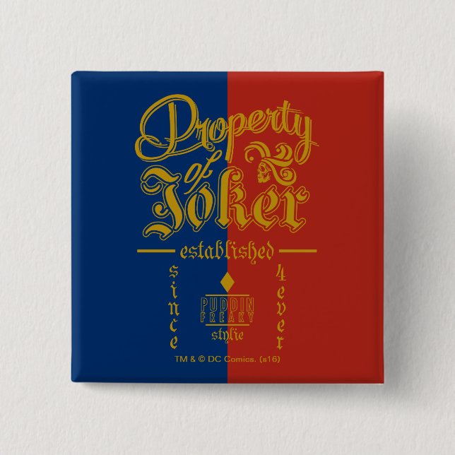 Macaron Carré 5 Cm Suicide Squad | Freaky (Devant)