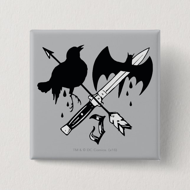 Macaron Carré 5 Cm Suicide Squad | Icône (Devant)