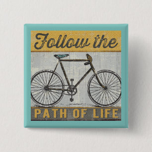 Macaron Carré 5 Cm Suivez le chemin de la citation de la vie