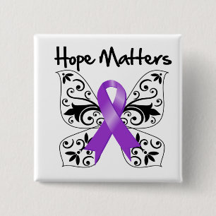 Macaron Carré 5 Cm Sujets d'espoir de Cancer pancréatique