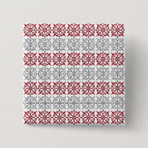 Macaron Carré 5 Cm SUN traditionnel letton motif géométrique I