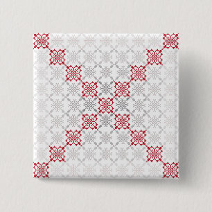 Macaron Carré 5 Cm SUN traditionnel letton motif géométrique II