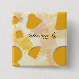 Macaron Carré 5 Cm sunflower button 