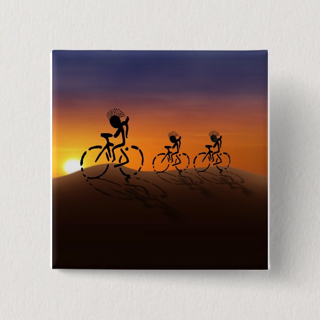 Macaron Carré 5 Cm Sunset Riders (Devant)