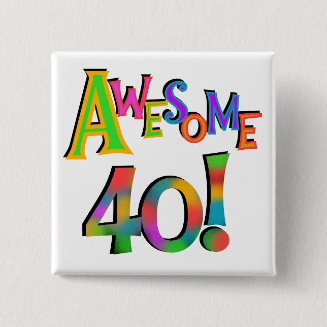 Macaron Carré 5 Cm Super 40 T-shirts et cadeaux d'anniversaire (Devant)