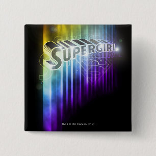 Macaron Carré 5 Cm Supergirl Rainbow