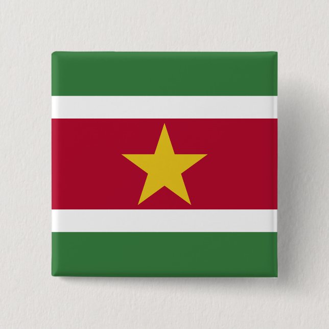 Macaron Carré 5 Cm Suriname Flag (Devant)