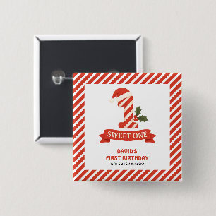 Macaron Carré 5 Cm Sweet One Christmas Premier anniversaire