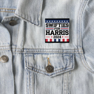 Macaron Carré 5 Cm Swifties for Kamala Harris 2024 Vote Support
