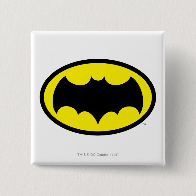 Macaron Carré 5 Cm Symbole Batman (Devant)