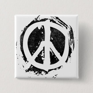 Macaron Carré 5 Cm Symbole de paix grunge