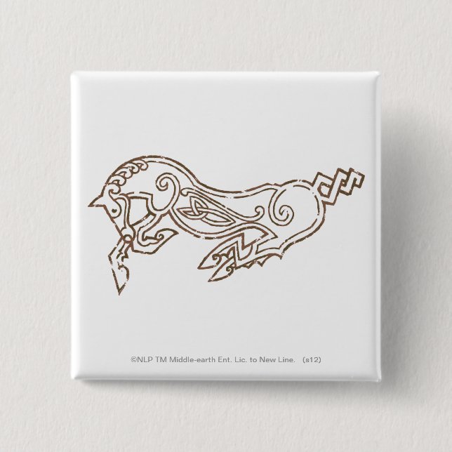 Macaron Carré 5 Cm Symbole de Rohan (Devant)