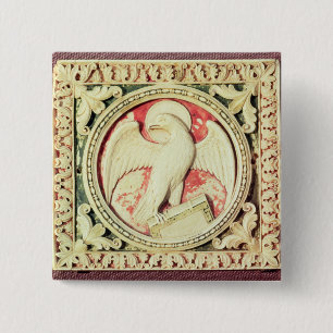 Macaron Carré 5 Cm Symbole de St John l'évangéliste