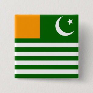 Macaron Carré 5 Cm symbole province du drapeau du pays du cachemire