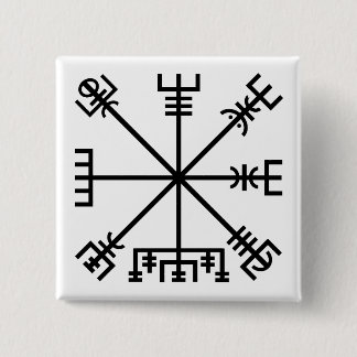 MACARON CARRÉ 5 CM SYMBOLE VIKING DE VÉVISE