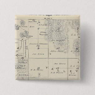 Macaron Carré 5 Cm T21S R28E Carte de la section du comté de Tulare