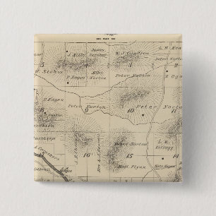 Macaron Carré 5 Cm T24S R28E Carte de la section du comté de Tulare