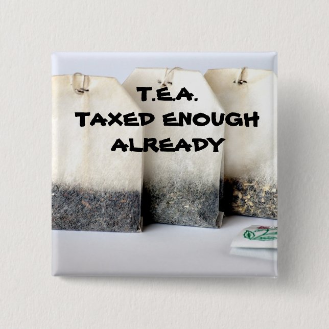 Macaron Carré 5 Cm T.E.A. Bouton (Devant)