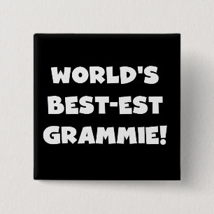 Macaron Carré 5 Cm T-shirts blanc et cadeaux du Meilleur-est Grammie