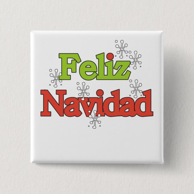 Macaron Carré 5 Cm T-shirts et cadeaux de Feliz Navidad (Devant)