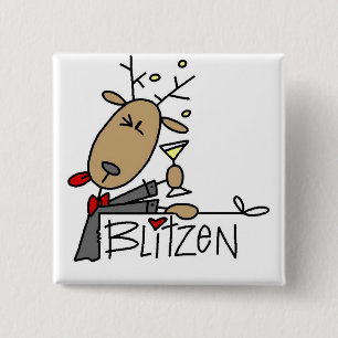 Macaron Carré 5 Cm T-shirts et cadeaux de renne de Blitzen