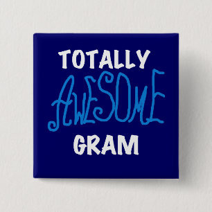 Macaron Carré 5 Cm T-shirts et Cadeaux Totalement Géniaux Gram Bleu