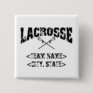 Macaron Carré 5 Cm T-shirts personnalisé de lacrosse de cité d'équipe