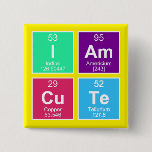 Macaron Carré 5 Cm Tableau périodique chimique des éléments: IAm C