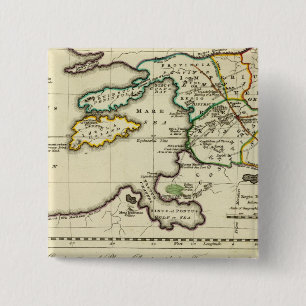 Macaron Carré 5 Cm Tabularum géographiquement, spécimen World Map