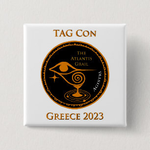 Macaron Carré 5 Cm TAG Con Greece 2023 - Bouton Carré