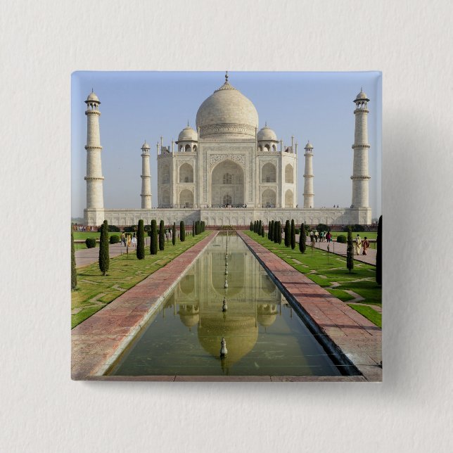 Macaron Carré 5 Cm Taj Mahal, Agra, Uttar Pradesh, Inde, (Devant)