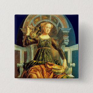 MACARON CARRÉ 5 CM TAROTS DE RENAISSANCE ANTIQUE 14 / TEMPÉRANCE
