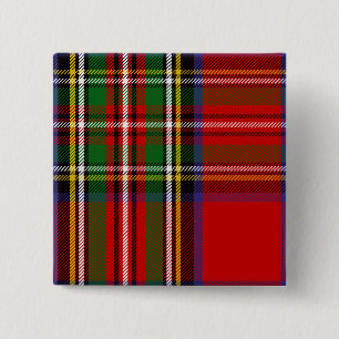 Macaron Carré 5 Cm Tartan de Stewart de clan