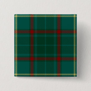 Macaron Carré 5 Cm Tartan irlandais du comté d'Armagh