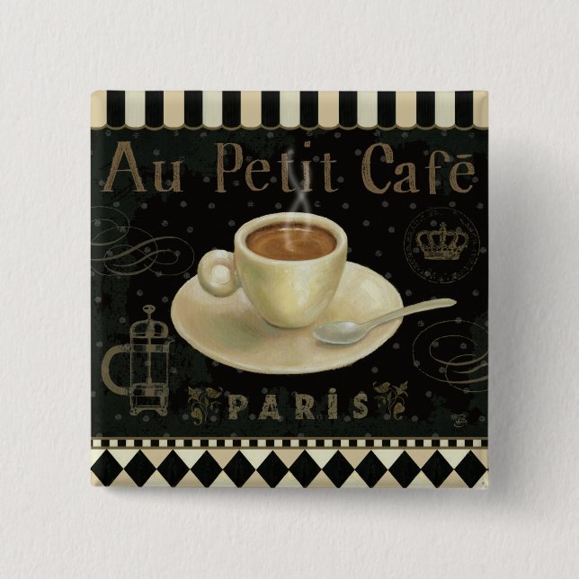 Macaron Carré 5 Cm Tasse de cappuccino (Devant)