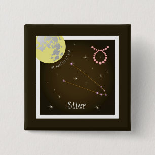 Macaron Carré 5 Cm Taureaux du 21 avril au 20 mai