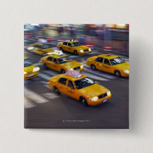 Macaron Carré 5 Cm Taxi jaune de New York