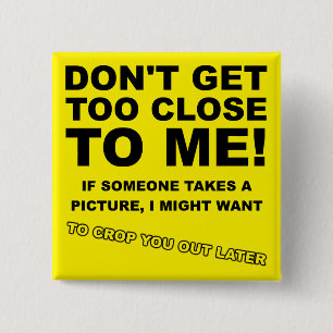 Macaron Carré 5 Cm Te Découper Plus Tard Drôle Bouton Épingle