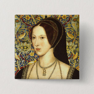 Macaron Carré 5 Cm Team Boleyn - Portrait de la reine Anne Boleyn
