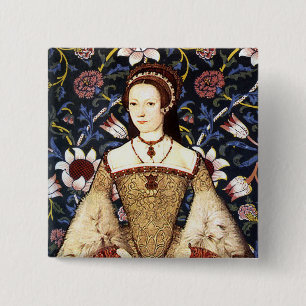 Macaron Carré 5 Cm Team Parr - Portrait de la reine Katherine Parr