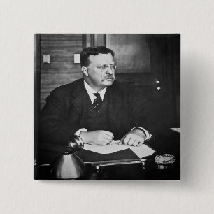 Macaron Carré 5 Cm Teddy Roosevelt au travail en 1912