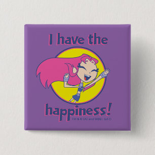 Macaron Carré 5 Cm Teen Titans Go !   Starfire "I have the Happiness