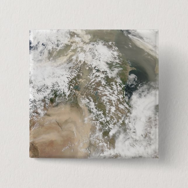 Macaron Carré 5 Cm Tempête de poussière au Moyen-Orient (Devant)