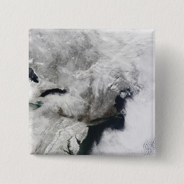 Macaron Carré 5 Cm Tempête hivernale sévère (Devant)
