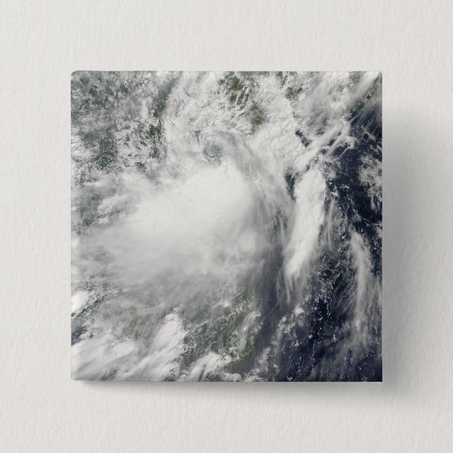 Macaron Carré 5 Cm Tempête tropicale Conson approchant le Vietnam (Devant)