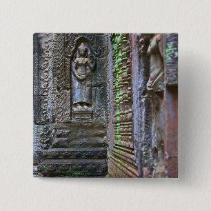 Macaron Carré 5 Cm Temple de Ta Prohm, province de Siem Reap, Cambodg