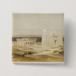 Macaron Carré 5 Cm Temple d'Edfu, Apollinopolis antique, Egypte