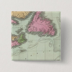Macaron Carré 5 Cm Terre-Neuve, Nouvelle-Écosse Et Nouveau-Brunswick